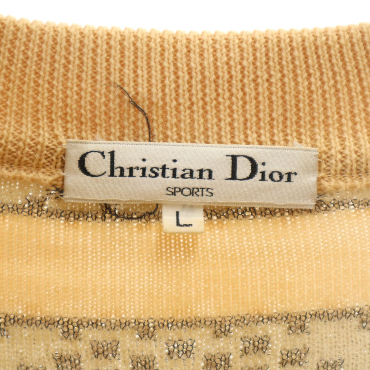 Christian Dior SPORTS クリスチャンディオールスポーツ 90s オールド ノルディック柄 ニットジャケット L ペールオレンジ メンズ