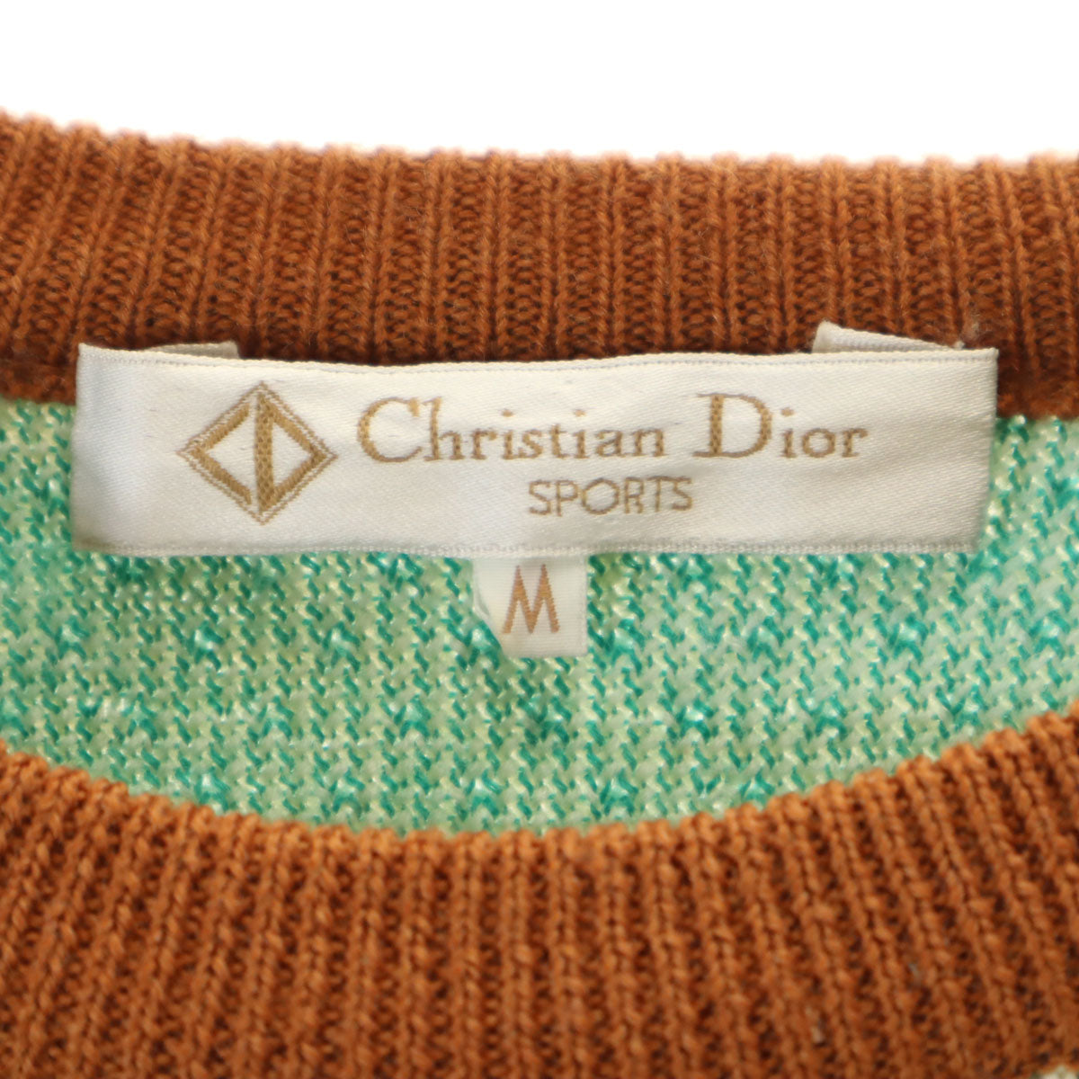 Christian Dior SPORTS クリスチャンディオールスポーツ 90s オールド 総柄 長袖 セーター M アイボリー ニット レディース