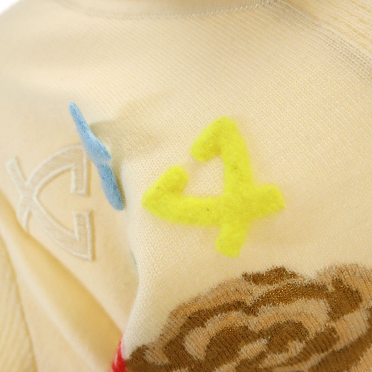 LEONARD SPORT レオナール スポーツ 日本製 バラ 長袖 タートルネック セーター 42 生成り ニット レディース