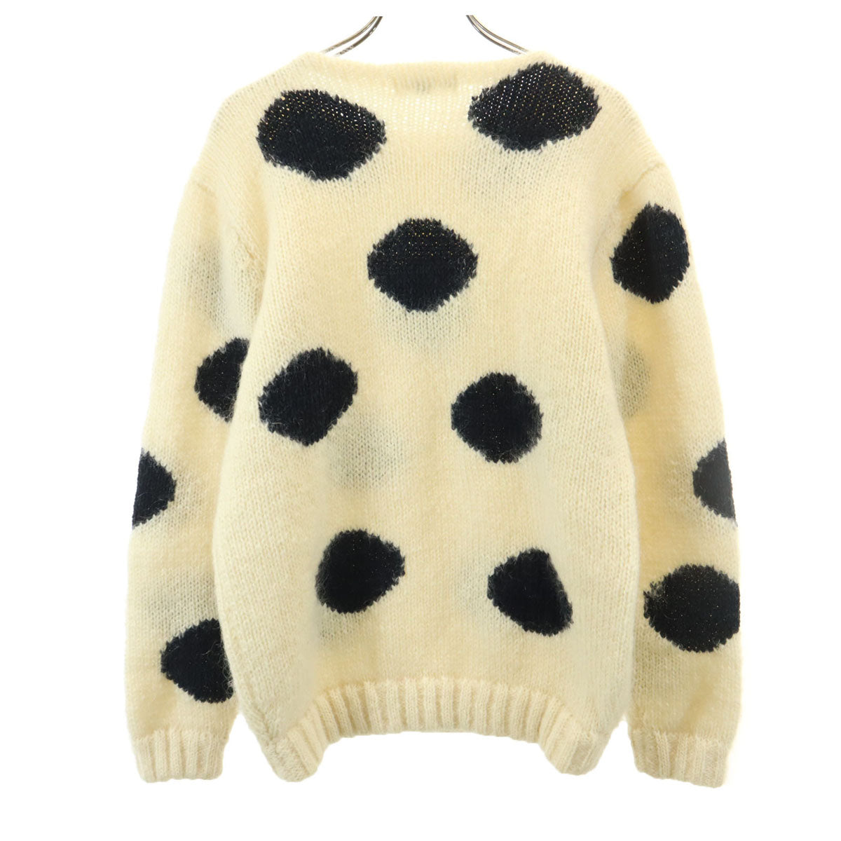 GIVENCHY ジバンシィ 90s オールド ドット柄 長袖 セーター M アイボリー ニット 水玉 レディース