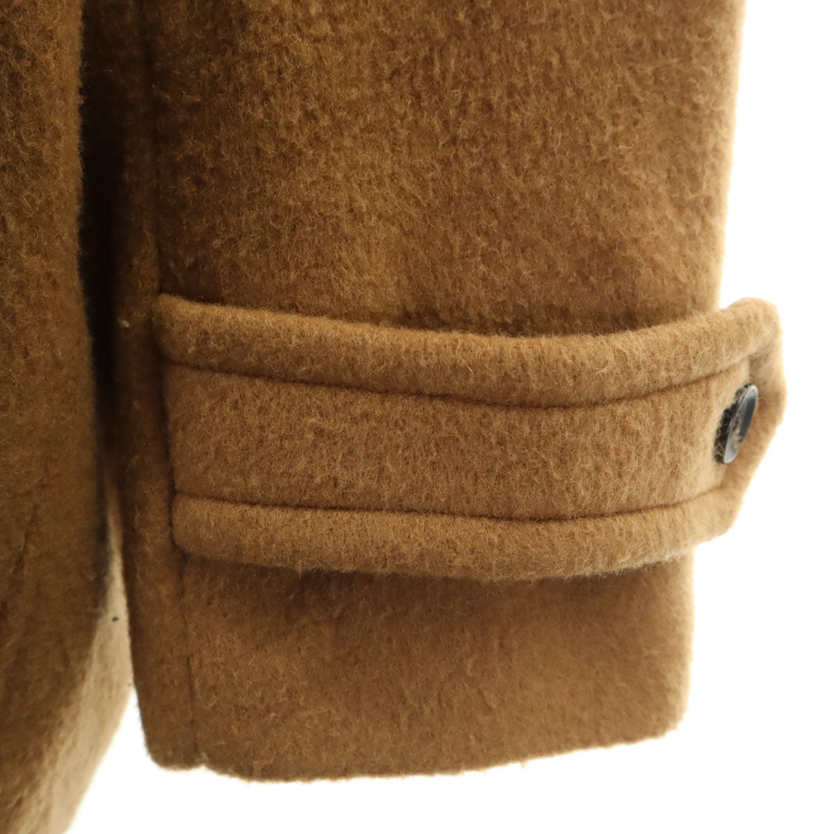 suadeo スアデオ 日本製 ウールブレンド ピーコート 36 キャメル レディース