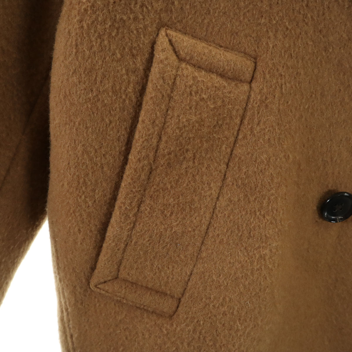 suadeo スアデオ 日本製 ウールブレンド ピーコート 36 キャメル レディース