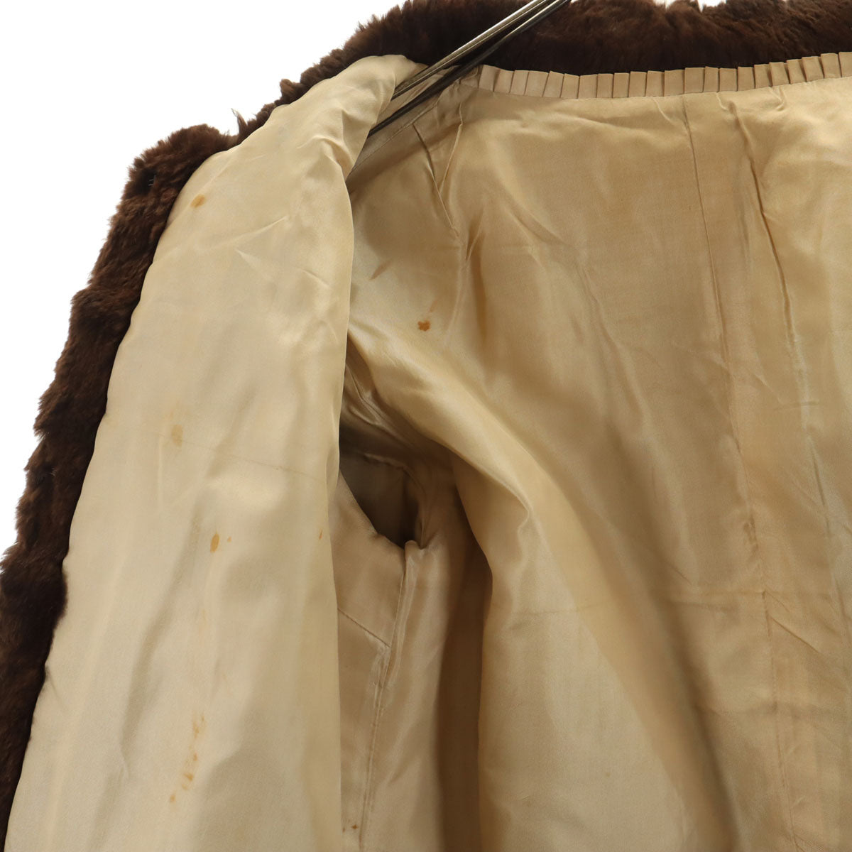 毛皮コート ブラウン レディース