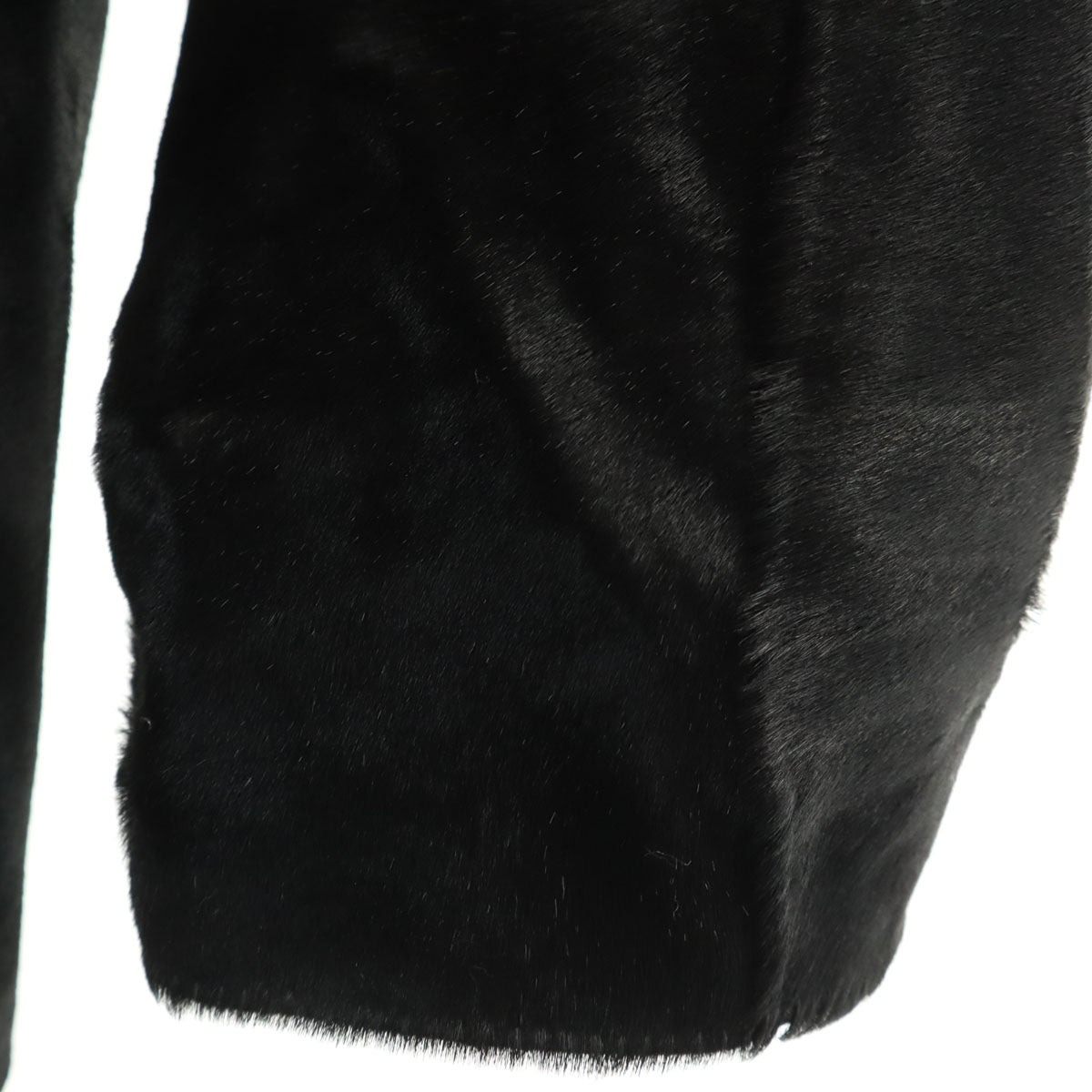 HIROKI ヒロキ 毛皮コート 50 ブラック メンズ