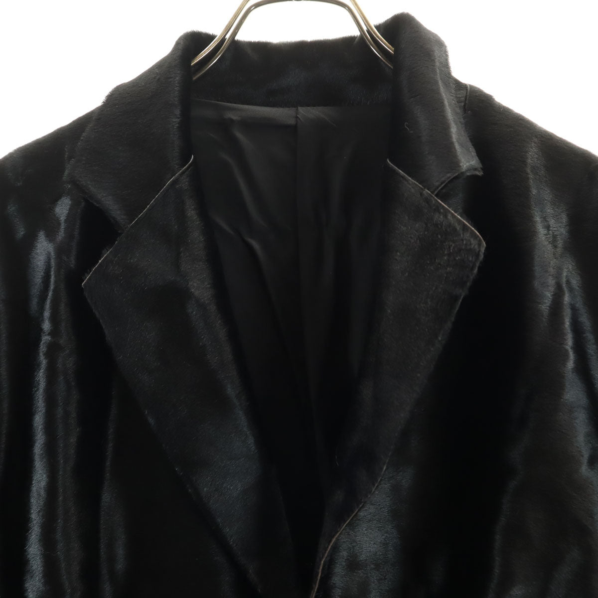 HIROKI ヒロキ 毛皮コート 50 ブラック メンズ