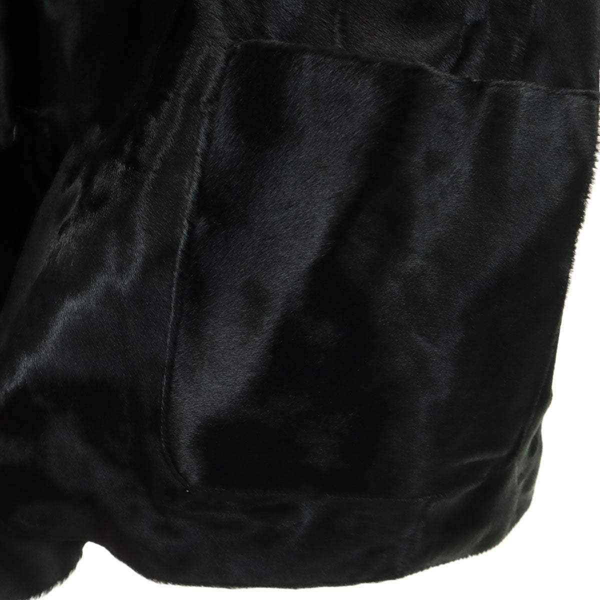 HIROKI ヒロキ 毛皮コート 50 ブラック メンズ