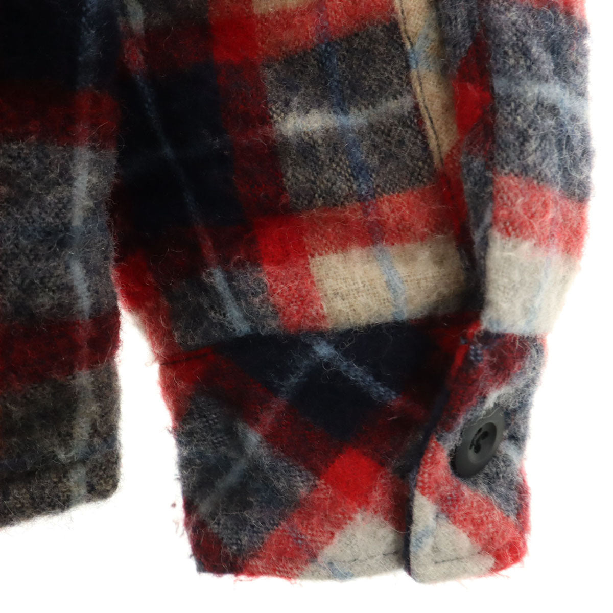 HOLLYWOOD RANCH MARKET ハリウッドランチマーケット 日本製 チャック柄 シャツジャケット レッド メンズ