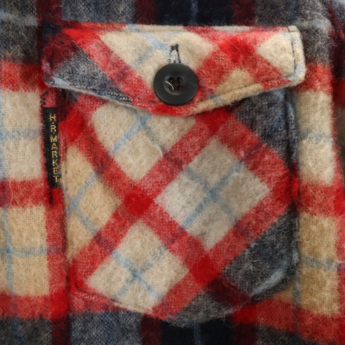 HOLLYWOOD RANCH MARKET ハリウッドランチマーケット 日本製 チャック柄 シャツジャケット レッド メンズ