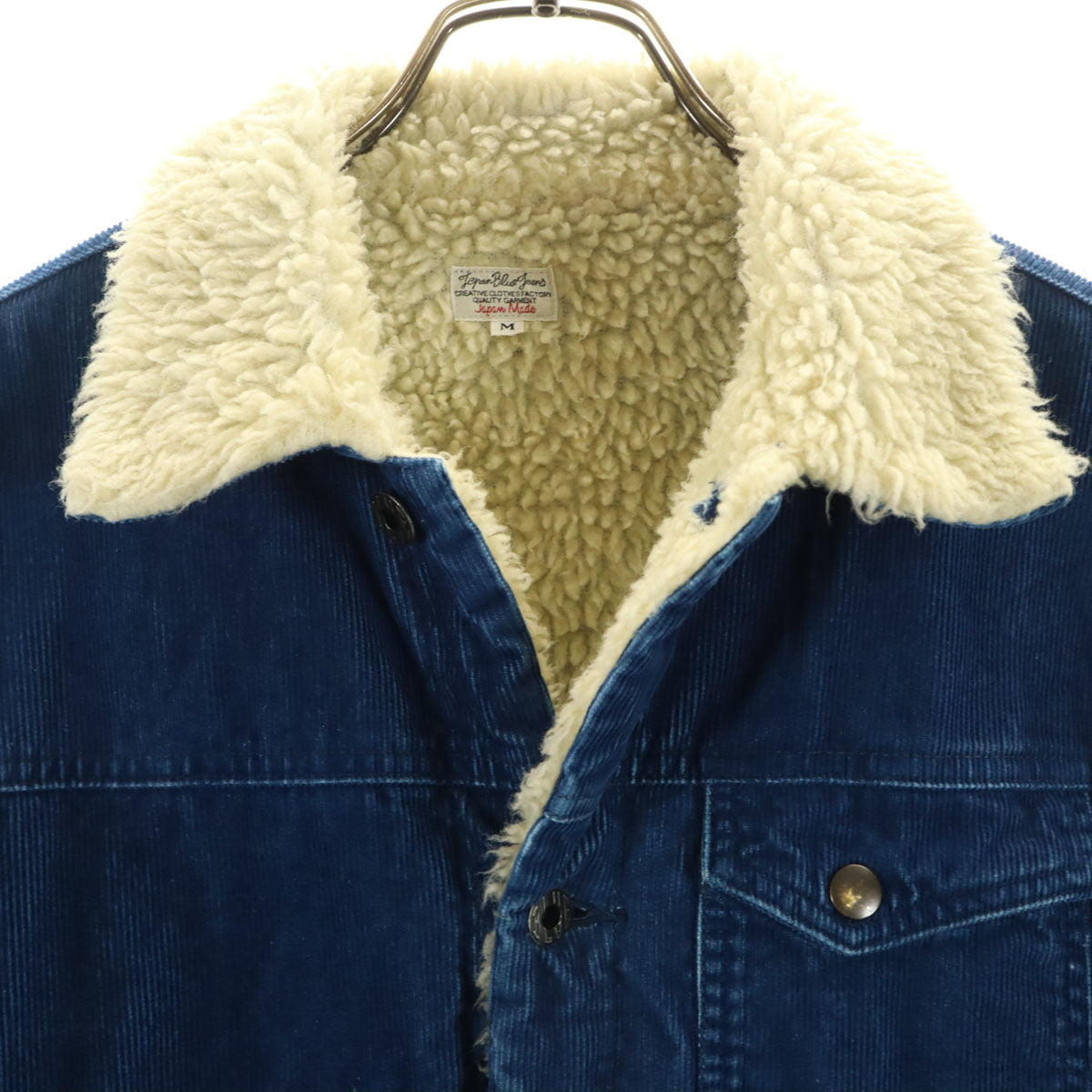 JAPAN BLUE JEANS ジャパンブルージーンズ 日本製 コーデュロイジャケット M ネイビー系 裏ボア メンズ