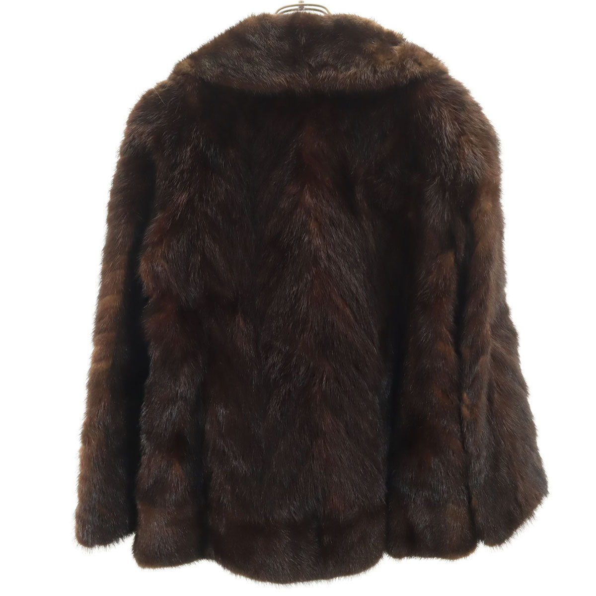 美品 EMBA エンバ 日本製 毛皮コート 11-66 ブラウン レディース