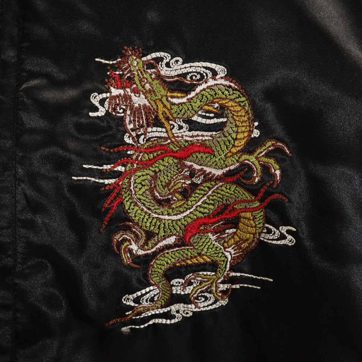 光玄 バック 龍刺繍 スカジャン M ブラック 中綿 和柄 メンズ