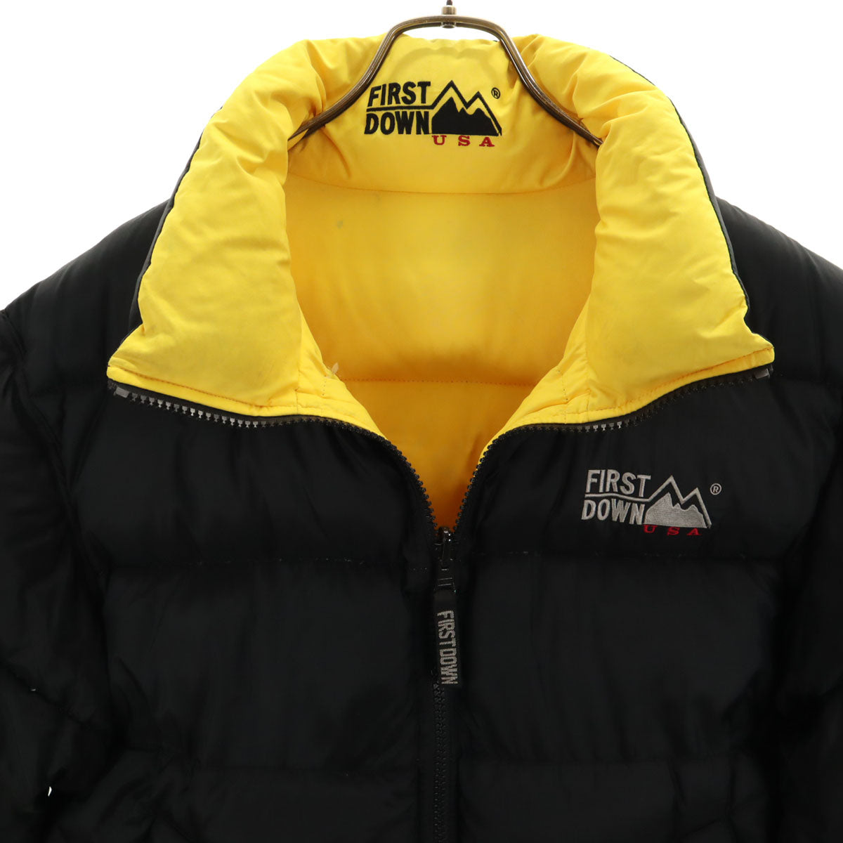 FIRSTDOWN ファーストダウン リバーシブル ダウンジャケット M ブラック メンズ