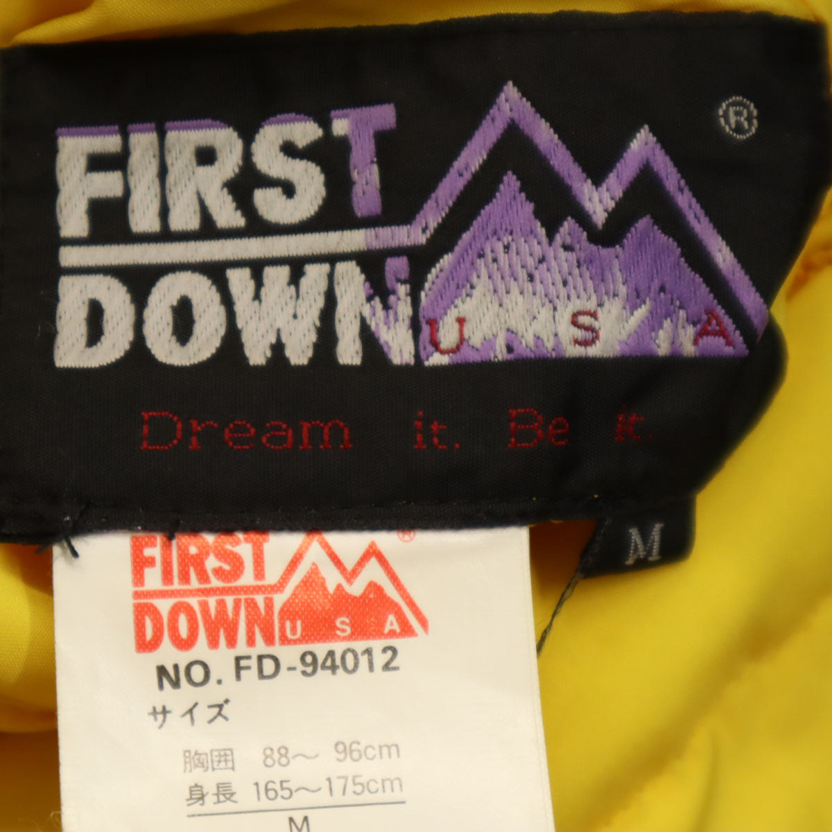 FIRSTDOWN ファーストダウン リバーシブル ダウンジャケット M ブラック メンズ