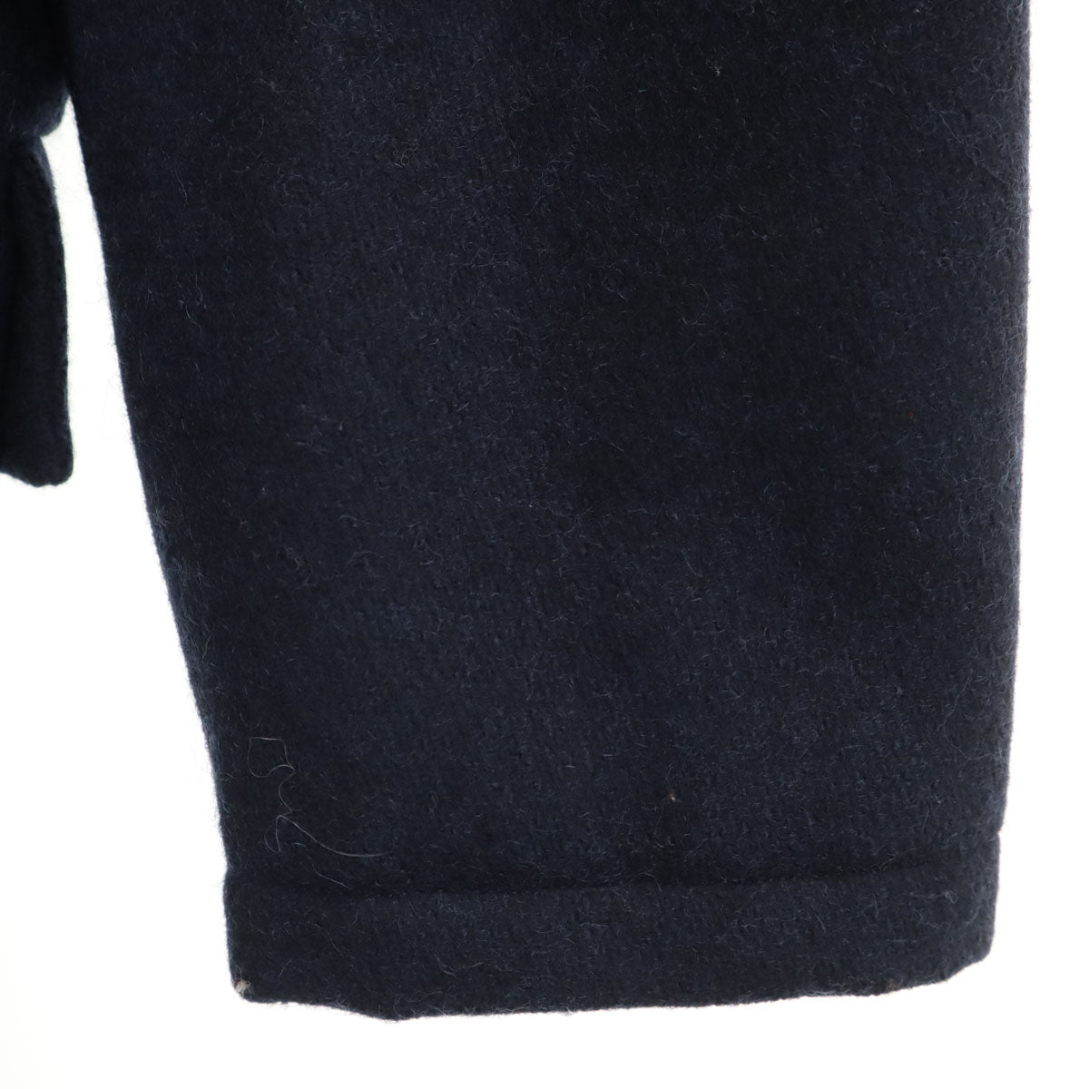 美品 A.P.C. アーペーセー ショールカラー ダブルブレスト ウールコート XS ネイビー レディース