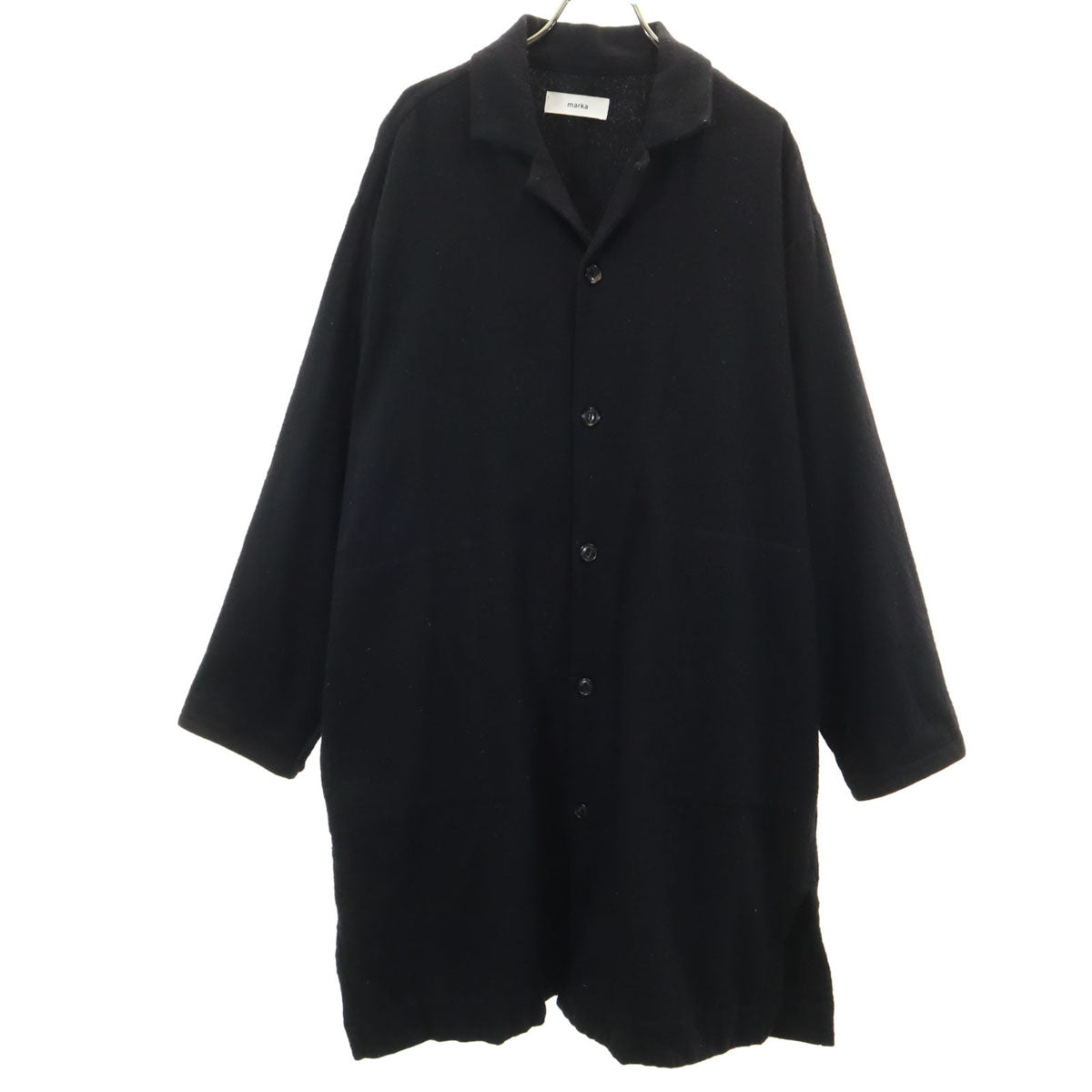 marka マーカ 日本製 シャツ コート 1 ブラック メンズ