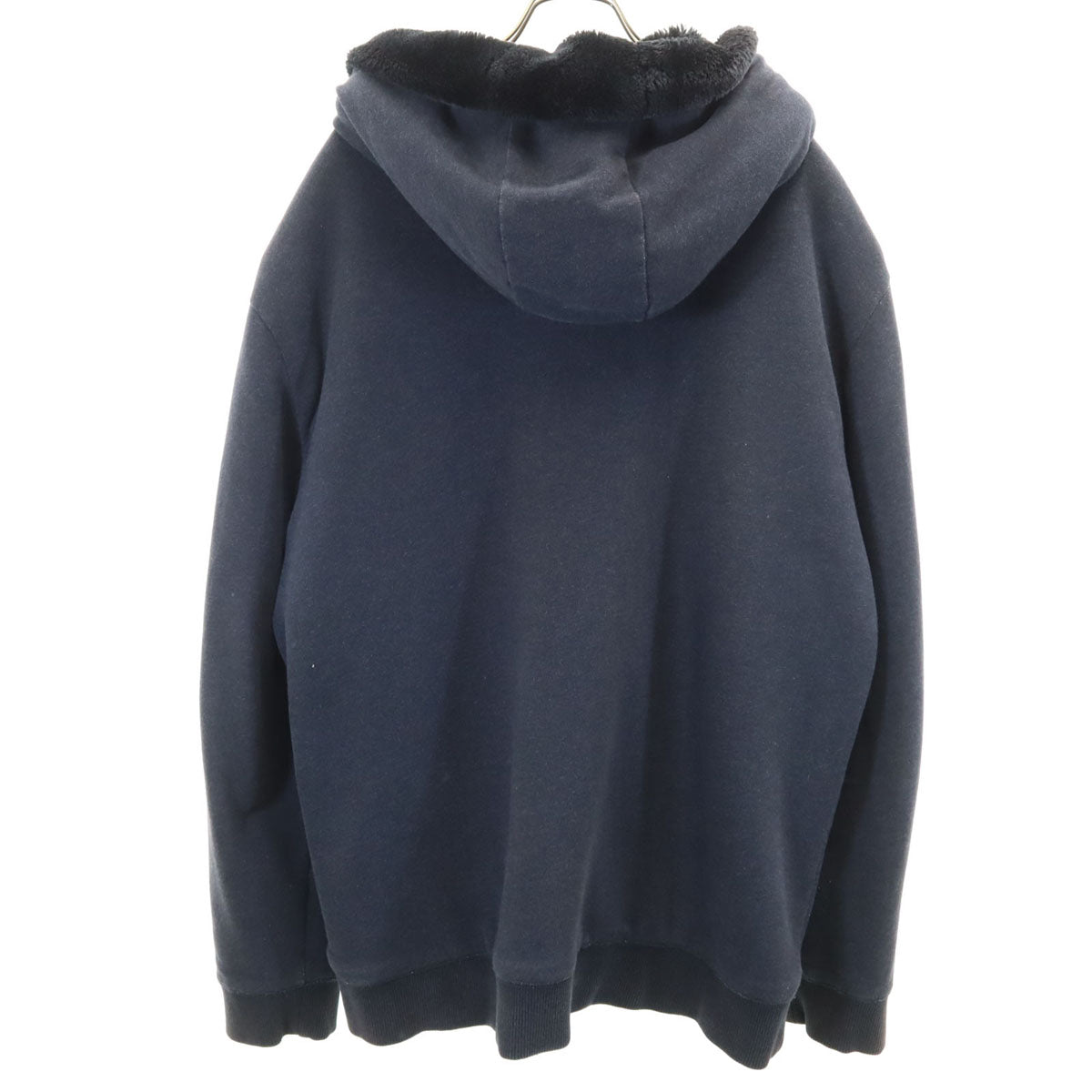 ARMANI EXCHANGE アルマーニエクスチェンジ 長袖 リバーシブル ジップパーカー XL チャコールネイビー ボア メンズ