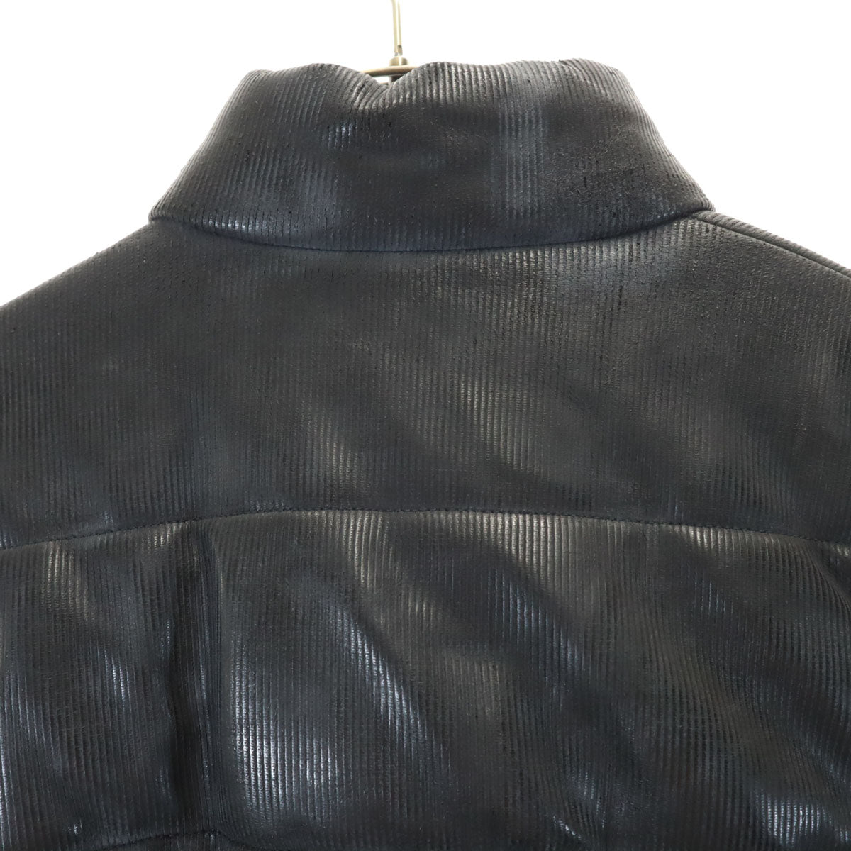 VERSACE JEANS COUTURE ヴェルサーチ ジーンズ クチュール イタリア製 コーティング加工 中綿ジャケット M ブラック レディース