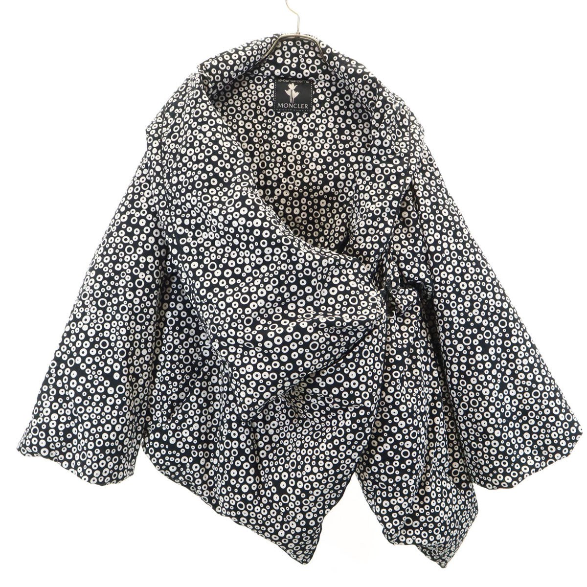 MONCLER モンクレール 10 CORSO COMO ディエチ コルソコモ コラボ イタリア製 サークル柄 2WAY ダウンジャケット ブラック バッグ付き レディース