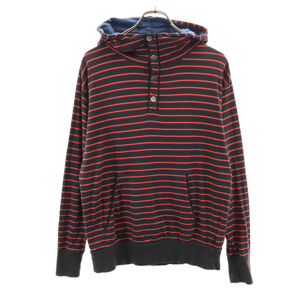 Paul Smith JEANS ポールスミスジーンズ ボーダー柄 長袖 天竺 パーカー M ブラック メンズ