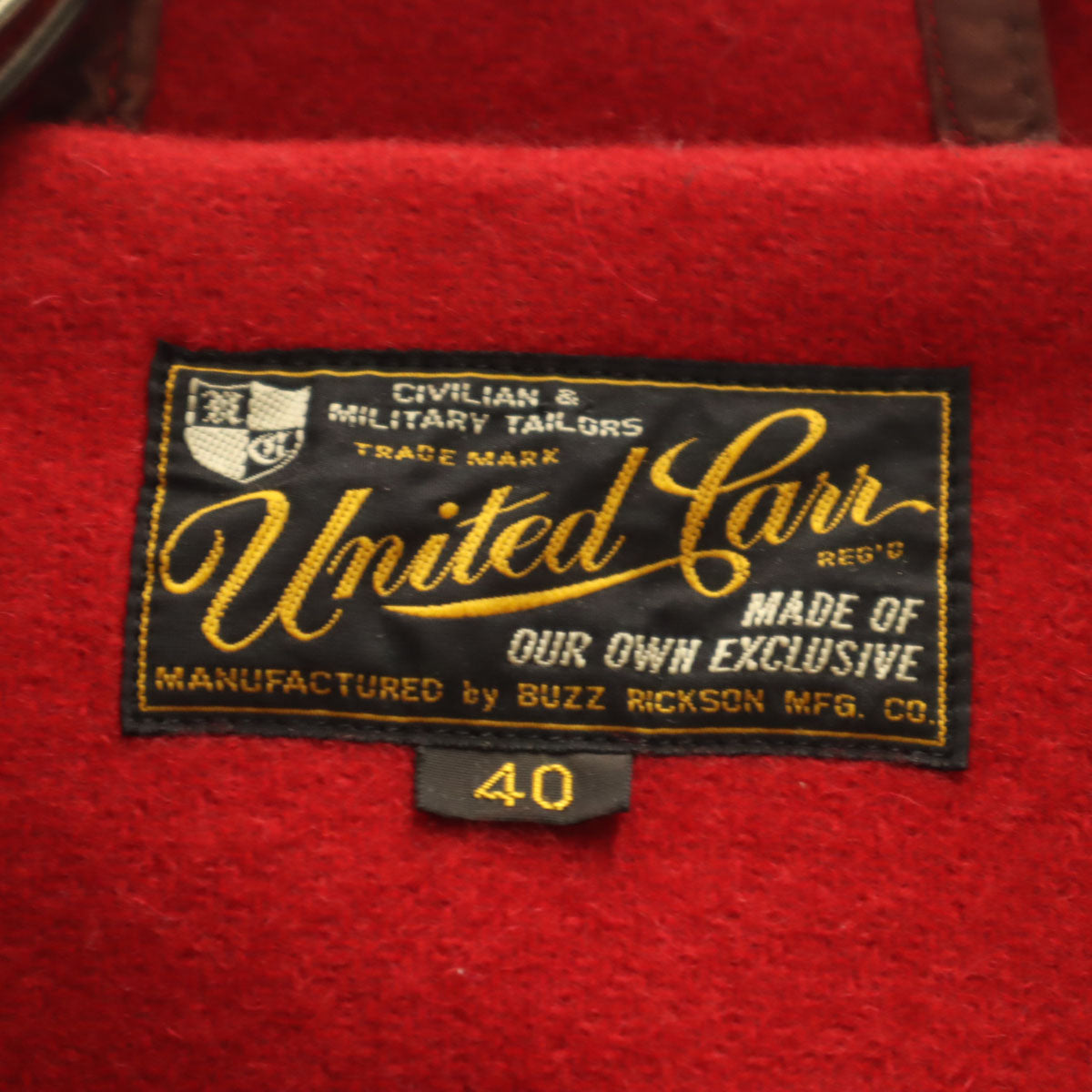 UNITED CARR ユナイテッドカー メルトン ダッフルコート 40 レッド 東洋エンタープライズ メンズ