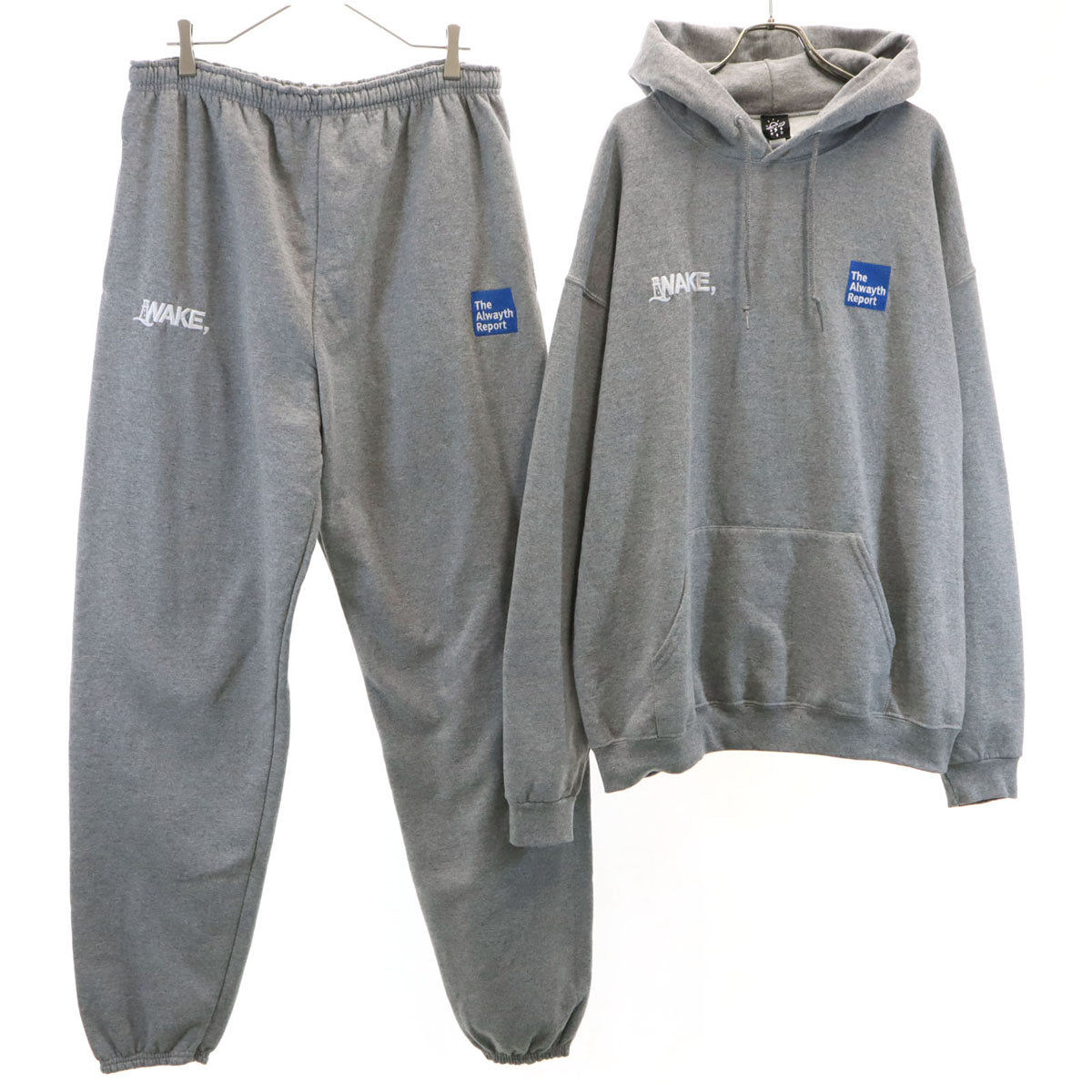 ALWAYTH オルウェイズ 長袖 スウェットパーカー 上下 セットアップ XL グレー メンズ