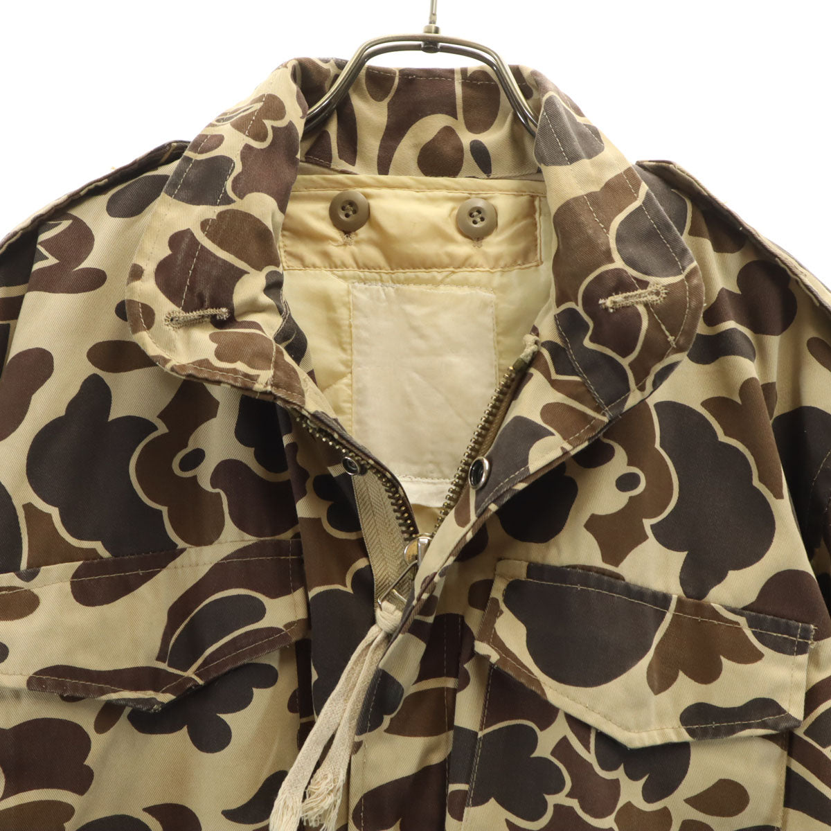 DUCK BAY 80s 90s 韓国製 オールド 総柄 ライナー付き ハンティングジャケット M ブラウン系 メンズ