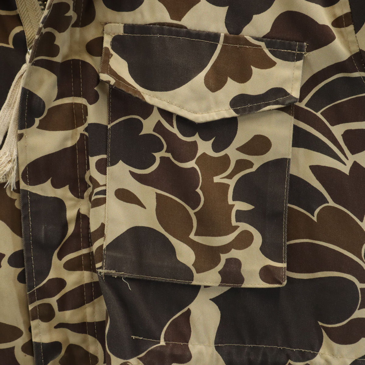 DUCK BAY 80s 90s 韓国製 オールド 総柄 ライナー付き ハンティングジャケット M ブラウン系 メンズ