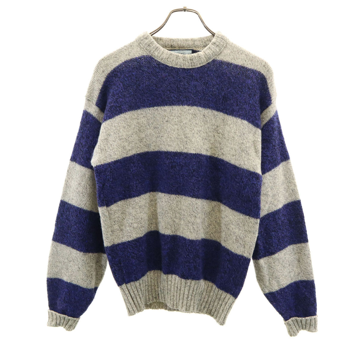 FIELDMASTER フィールドマスター 90s 00s USA製 オールド ボーダー柄 長袖 セーター M グレー ニット メンズ