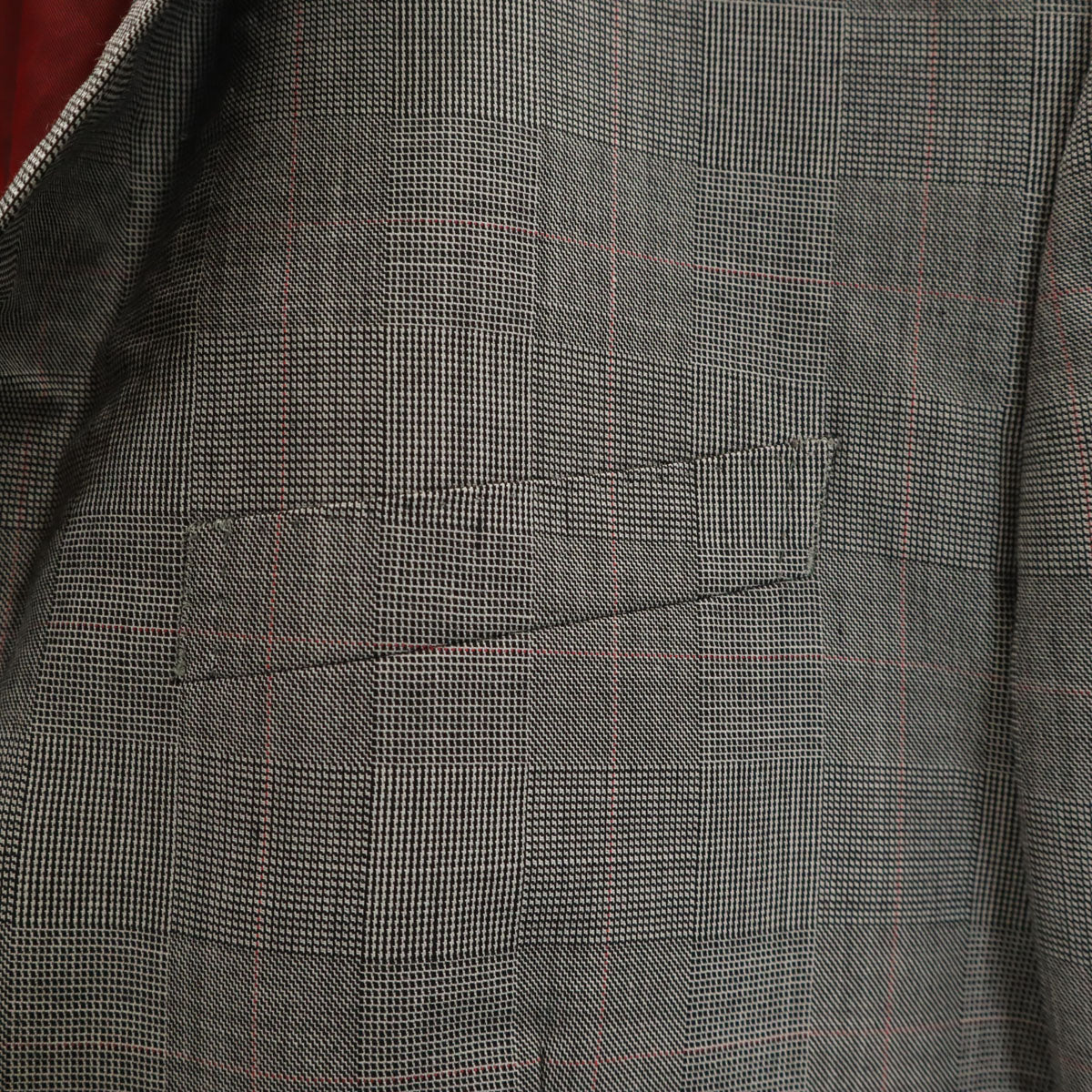 BLACK LABEL CRESTBRIDGE ブラックレーベルクレストブリッジ 日本製 ウール チェック柄 スーツ 上下 セットアップ 40L グレー 三陽商会 メンズ