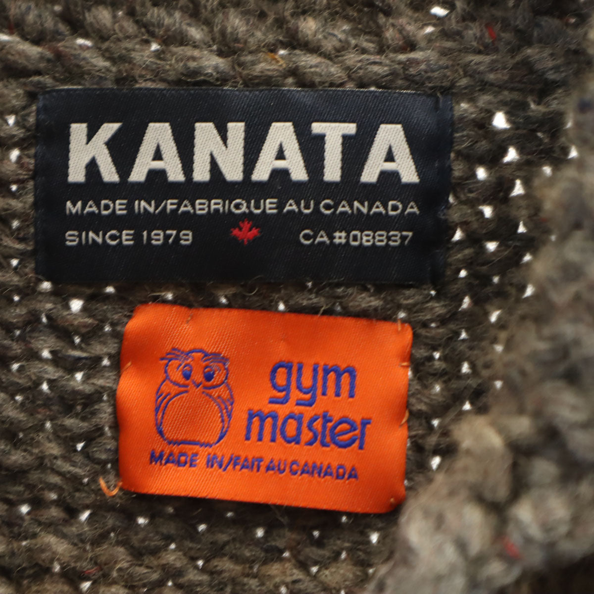 KANATA カナタ ジムマスター gym master カナダ製 カウチンジャケット ブラウン系 メンズ