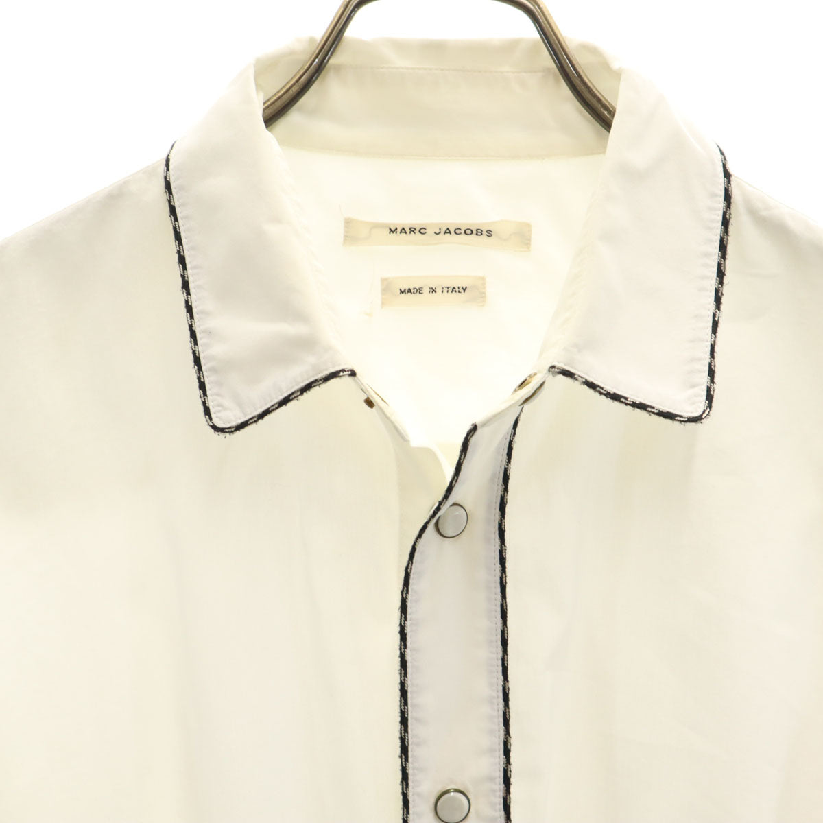 MARC JACOBS マークジェイコブス 2013年 イタリア製 長袖 コットンシャツ 46 ホワイト メンズ