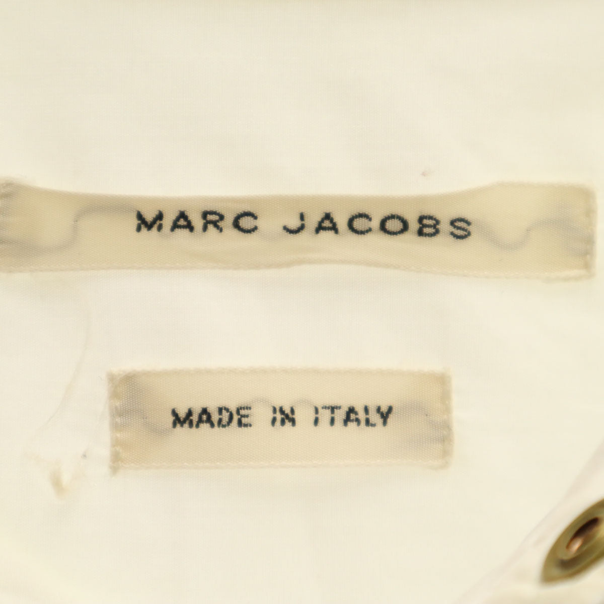 MARC JACOBS マークジェイコブス 2013年 イタリア製 長袖 コットンシャツ 46 ホワイト メンズ