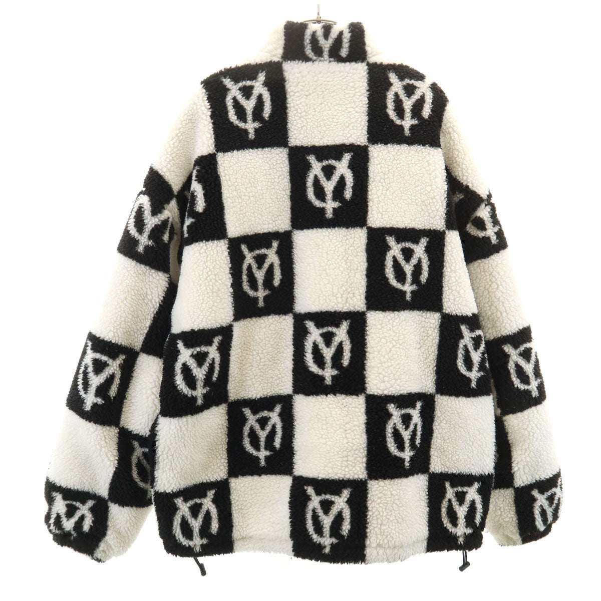 OY オーワイ 韓国製 総柄 ボアジャケット ホワイト系 メンズ