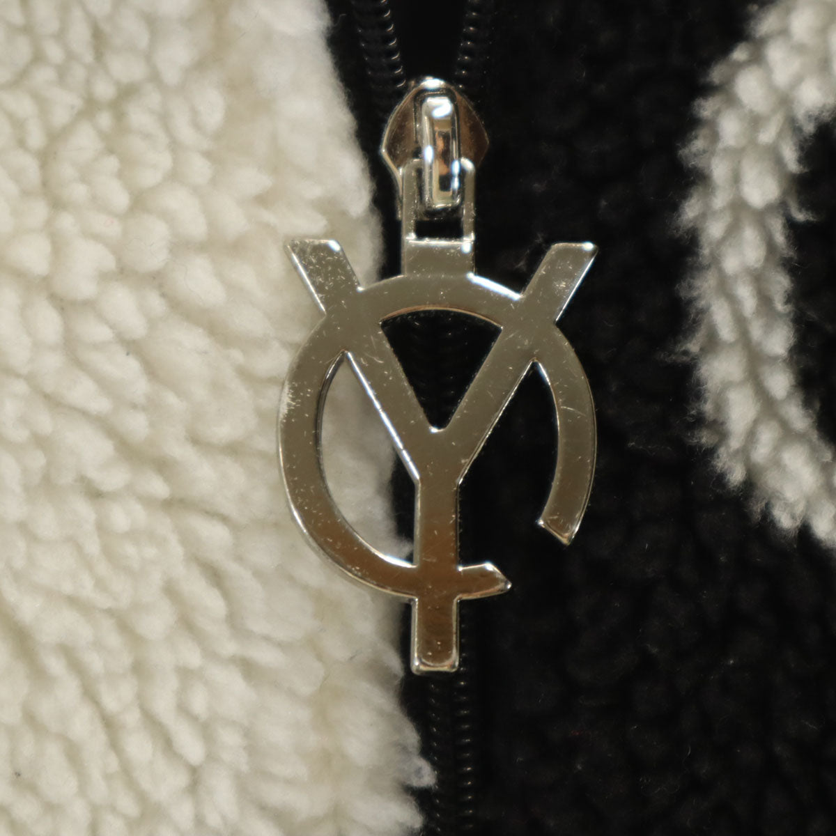 OY オーワイ 韓国製 総柄 ボアジャケット ホワイト系 メンズ