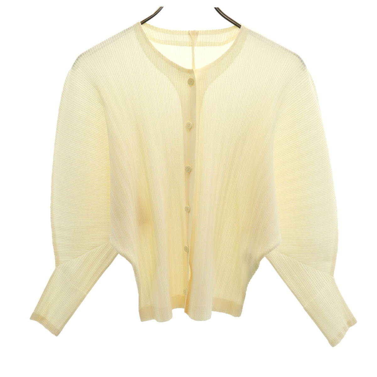 PLEATS PLEASE プリーツプリーズ 日本製 長袖 プリーツ ブラウス 3 ベージュ レディース