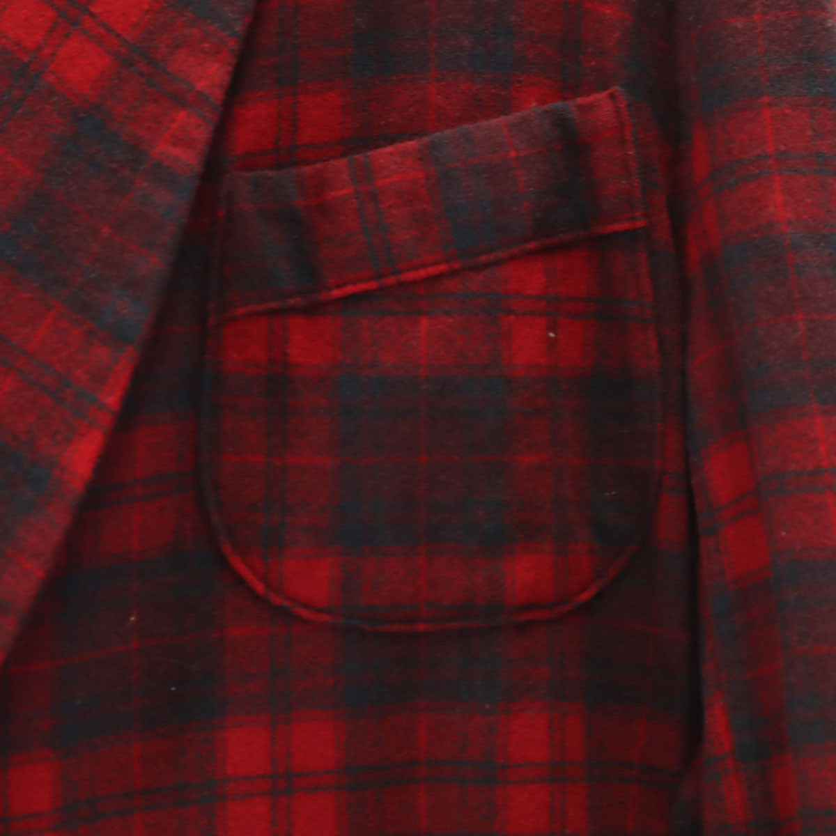 PENDLETON ペンドルトン 70s ヴィンテージ チェック柄 ショールカラー ガウンコート L レッド メンズ