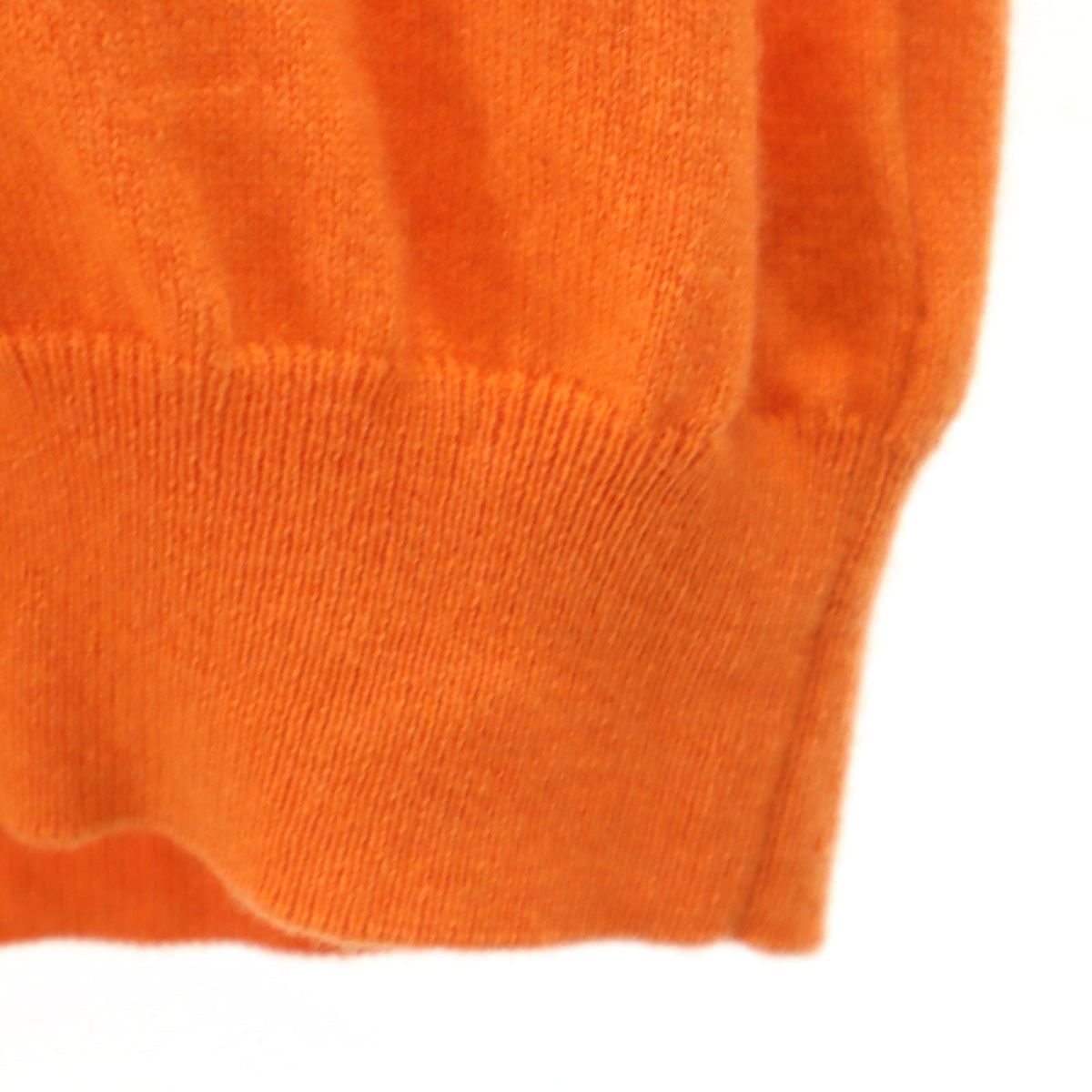 HERMES エルメス イタリア製 カシミヤ100% 長袖 セーター L オレンジ ニット メンズ