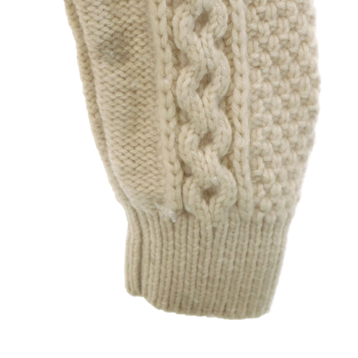 Alexander McQueen アレキサンダーマックイーン イタリア製 長袖 フィッシャーマン セーター S ベージュ アランニット メンズ