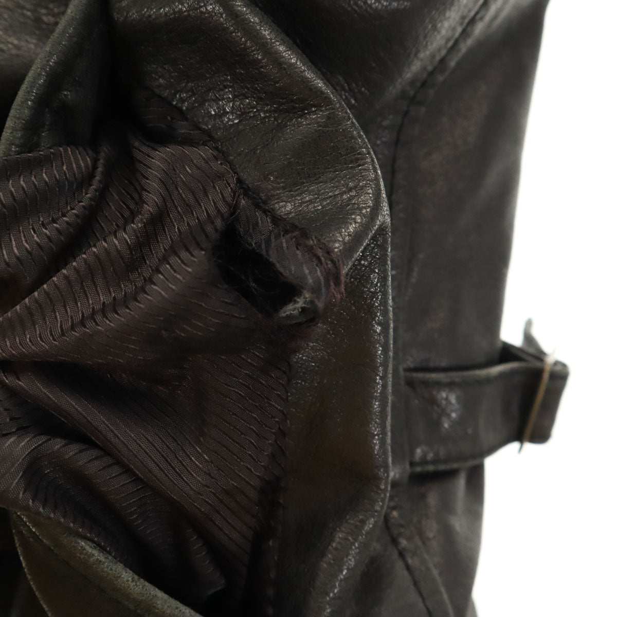 Canyon de Chelly キャニオン デ シェリー 牛革 レザージャケット L ブラック 中綿 ライダース メンズ