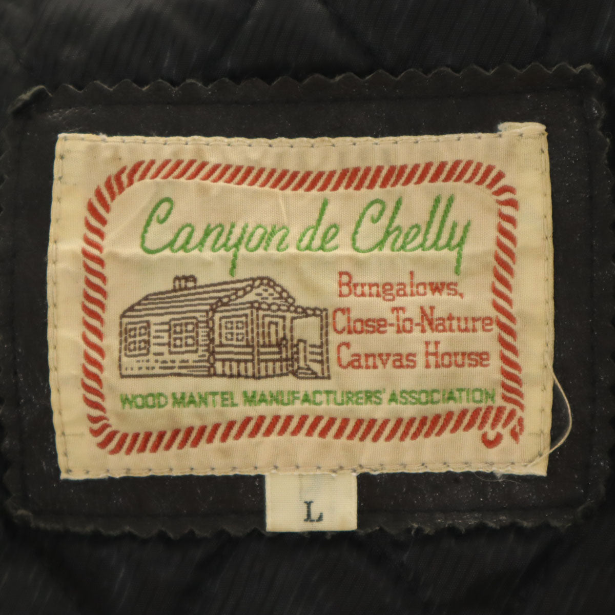 Canyon de Chelly キャニオン デ シェリー 牛革 レザージャケット L ブラック 中綿 ライダース メンズ