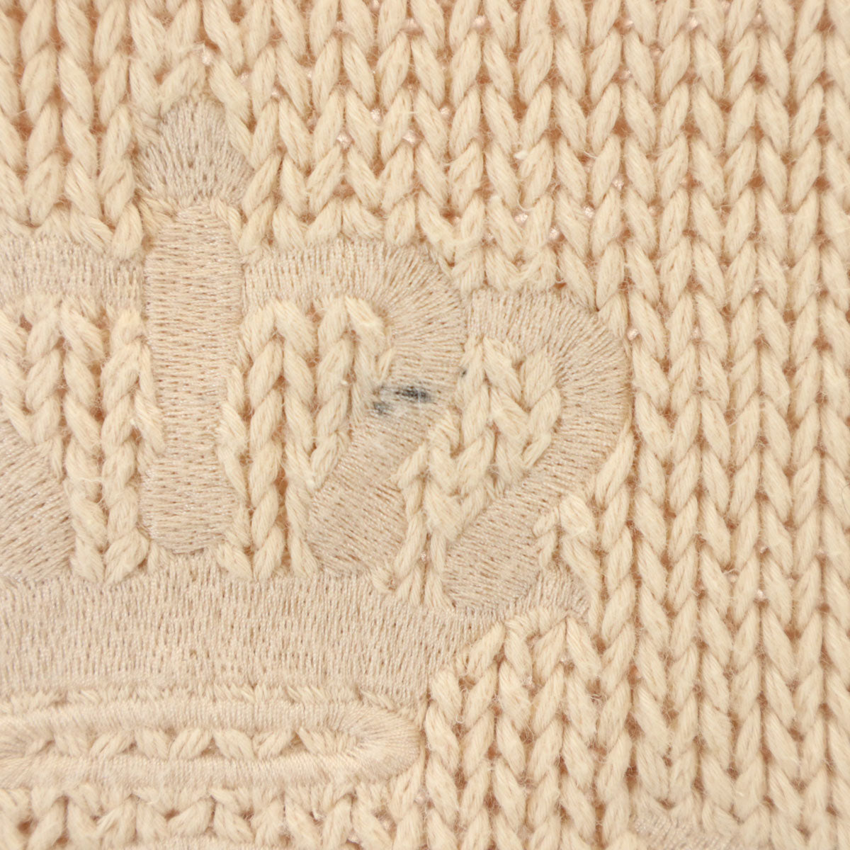 BALENCIAGA バレンシアガ イタリア製 長袖 UNIFIT BBロゴエンブロイダリー ニット XS ベージュ セーター メンズ