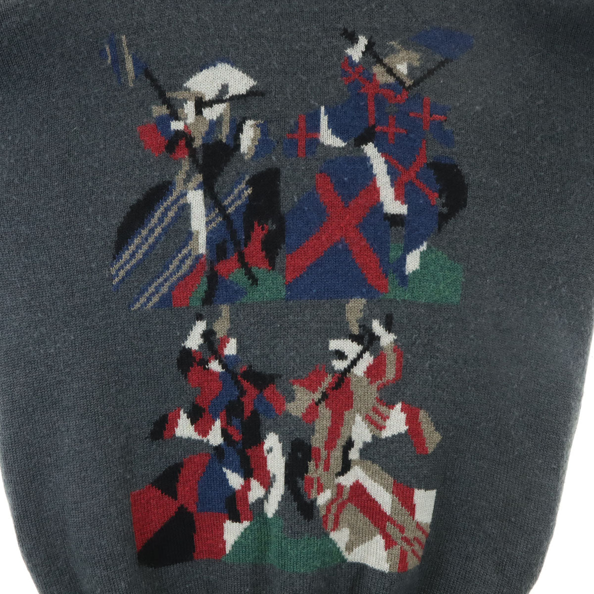 Christian Dior MONSIEUR クリスチャンディオール ムッシュ 90s ウール100% オールド 長袖 セーター L グレー系 ニット メンズ