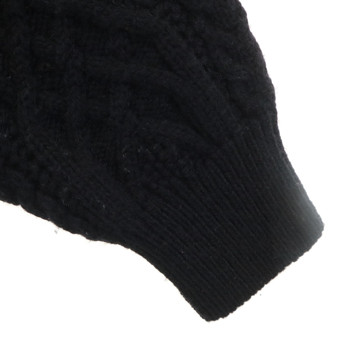 Christian Dior MONSIEUR クリスチャンディオール ムッシュ 90s ウール100% オールド ケーブル編み 長袖 タートルネック セーター L ブラック ニット メンズ