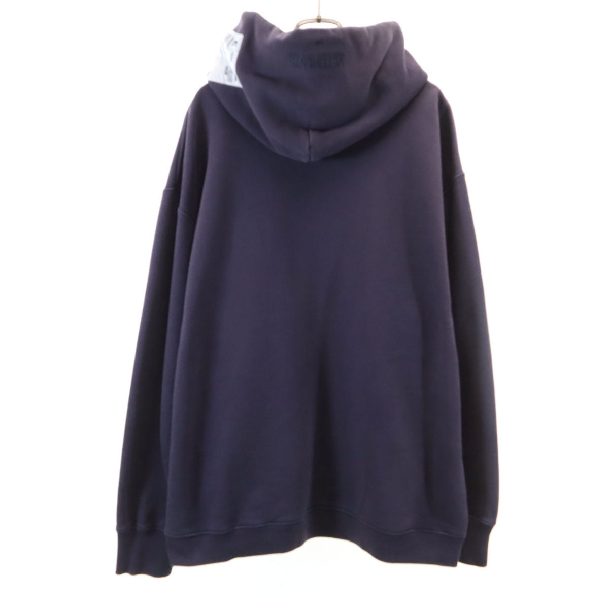 VETEMENTS ヴェトモン 長袖 バーコードパッチ スウェットパーカー M ネイビー プルオーバー ユニセックス メンズ