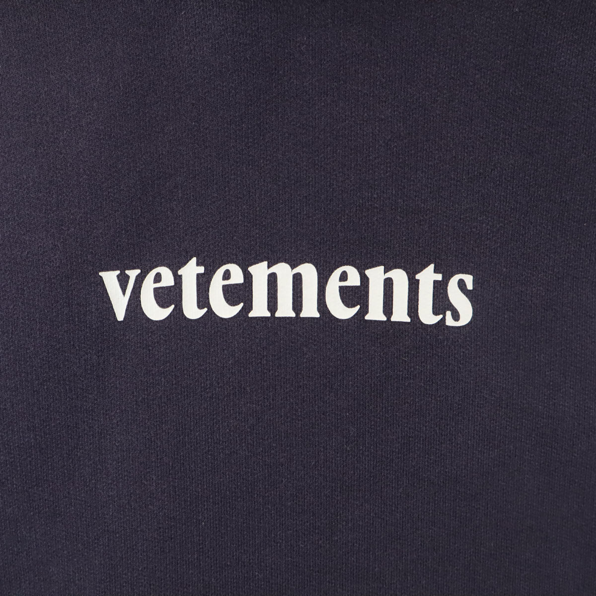 VETEMENTS ヴェトモン 長袖 バーコードパッチ スウェットパーカー M ネイビー プルオーバー ユニセックス メンズ