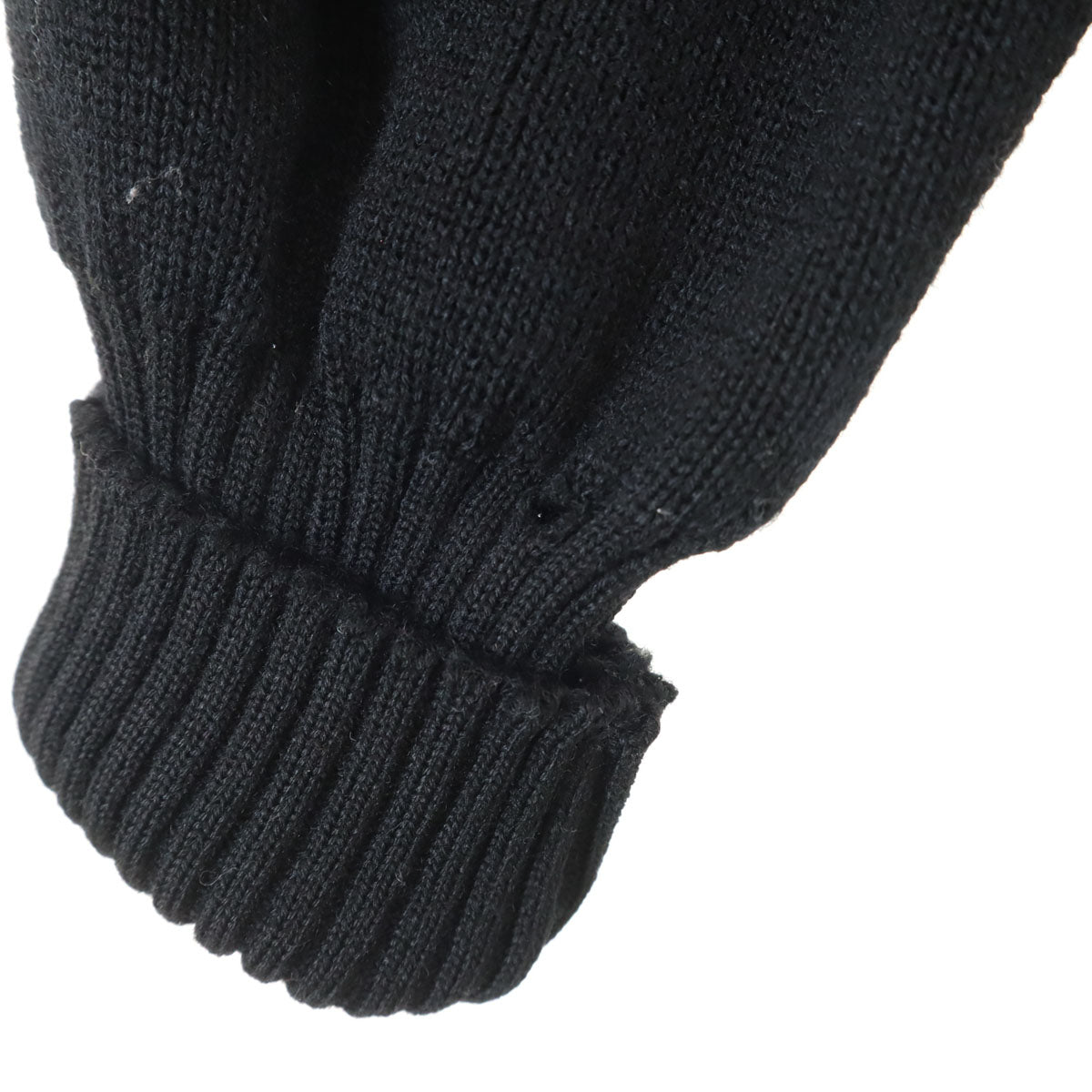 Burberrys バーバリーズ 90s 英国製 オールド 長袖 コマンド Vネック ニットカーディガン L ブラック エルボーパッチ メンズ