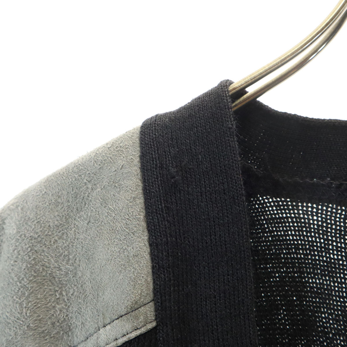 Burberrys バーバリーズ 90s 英国製 オールド 長袖 コマンド Vネック ニットカーディガン L ブラック エルボーパッチ メンズ