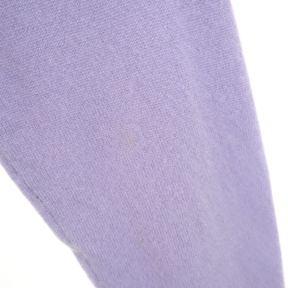 HERMES エルメス イタリア製 カシミヤ100% 長袖 ハーフジップ ニット L ラベンダー セーター メンズ