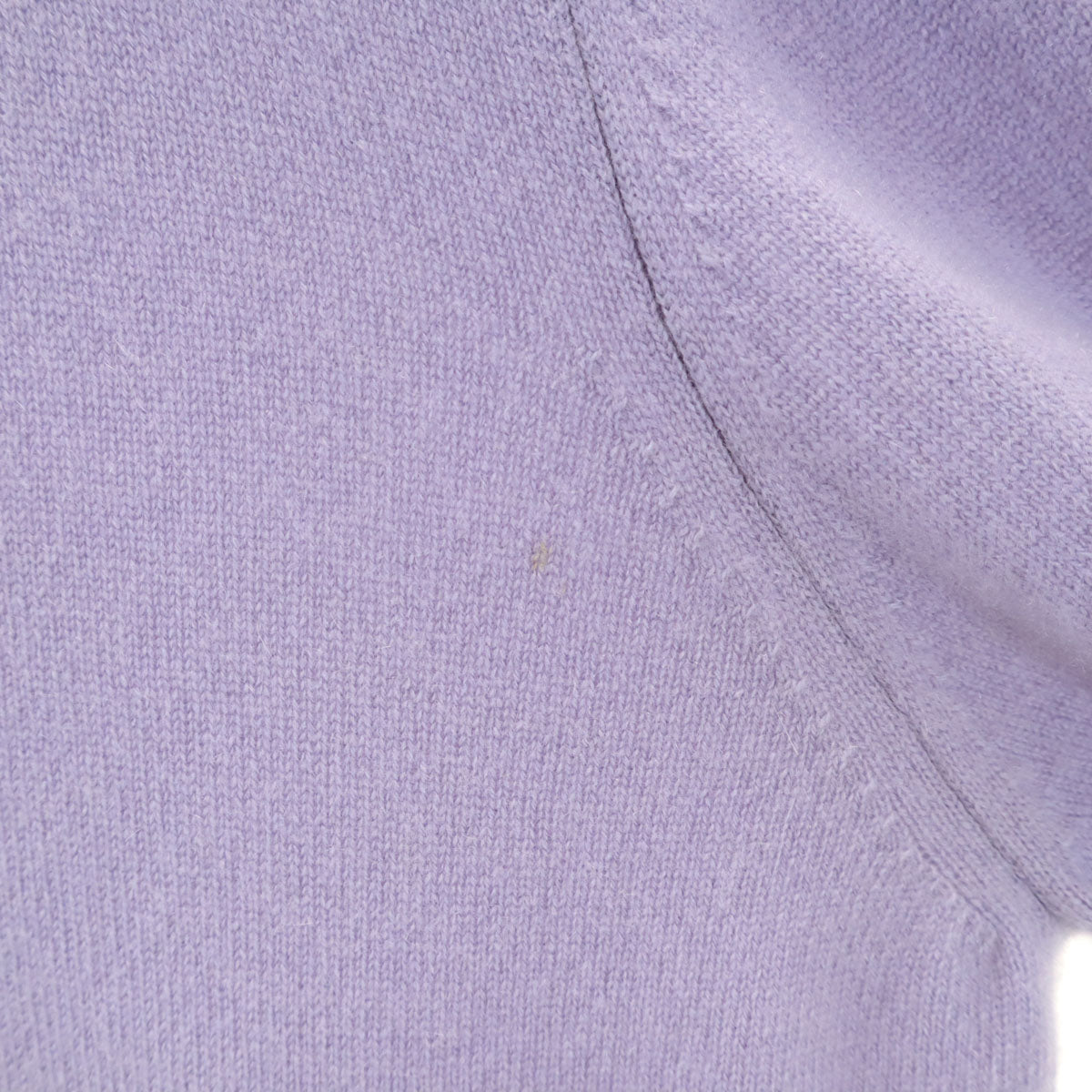 HERMES エルメス イタリア製 カシミヤ100% 長袖 ハーフジップ ニット L ラベンダー セーター メンズ