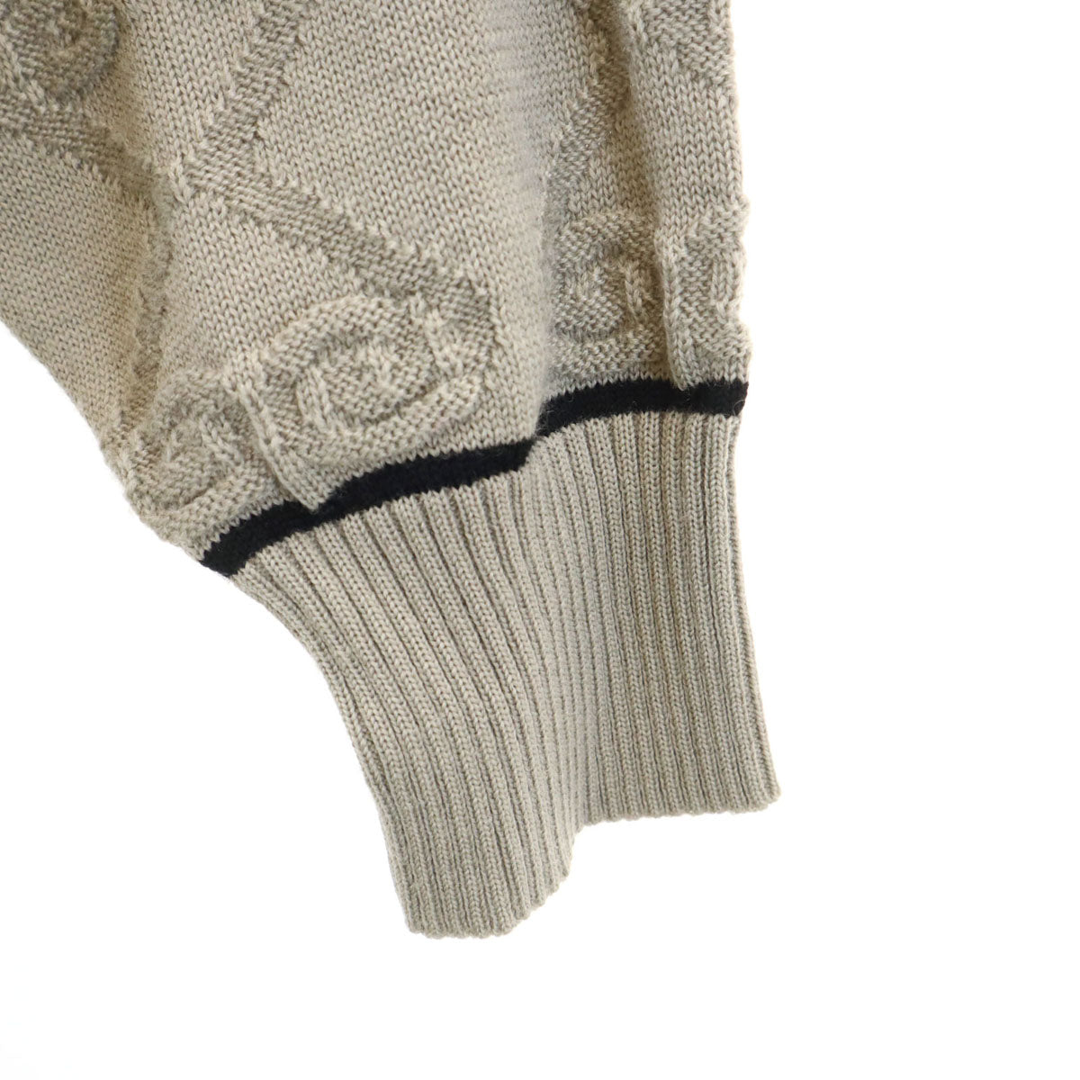 Christian Dior SPORTS クリスチャンディオールスポーツ 90s オールド 総柄 長袖 ニット L グレー セーター メンズ